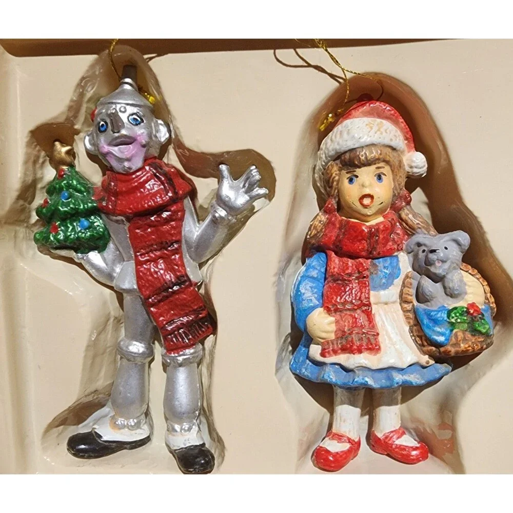 Wizard Of Oz Christmas Ornaments Kurt Adler 4pc Vtg 90’s Santa's World #H1389